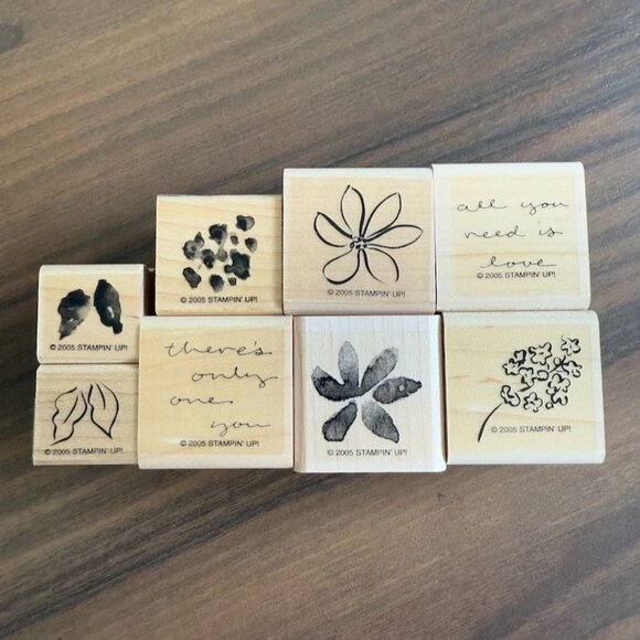 Stampin Up Painted Posies Rubber Stamp Set 2005 - Picture 2 of 7